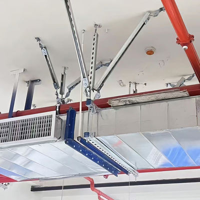 Sistemi di condotte di frenatura sismica a soffitto sospeso per apparecchi di illuminazione